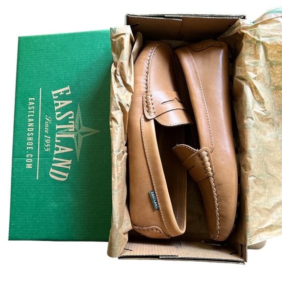 EASTLAND PATRICIA MOCCASIN WOMEN SIZE 9 made in BRAZIL NWB COGNAC COLOR - Picture 7 of 9